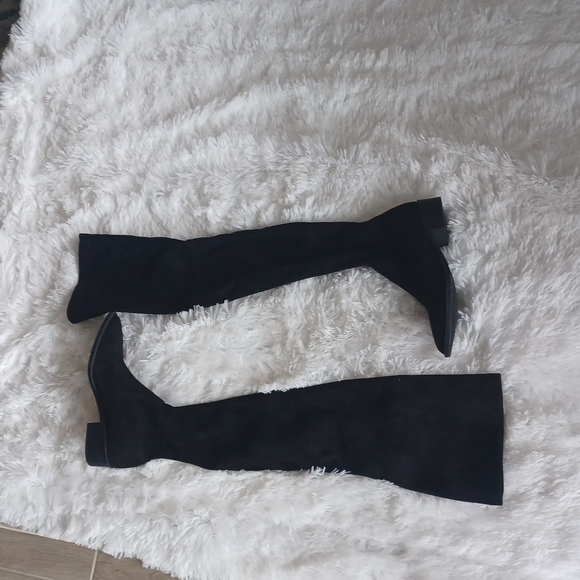 STEVE MADDEN Jody Black Faux Suede Over The Knee Riding Boots SZ 6.5 New w/o Box - Picture 4 of 10